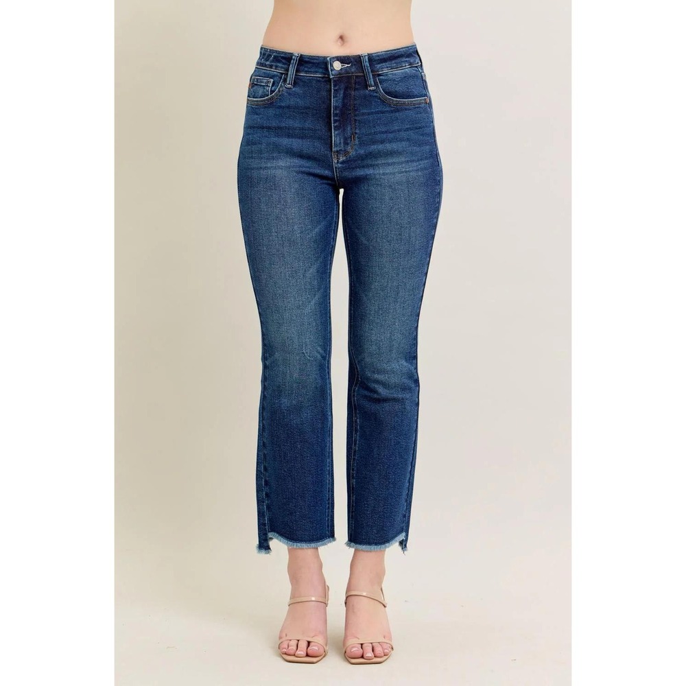 Judy Blue High Waist Dark Wash Kick Flare Denim Jeans Size 14W New With Tags